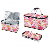 Термосумка складная с алюминиевым каркасом CB-7046-1 цветы, 48*27*24см 107061 Ecos