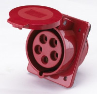 DEKraft силовая розетка CEE 125 стационарная 3Р+РЕ+N 32А 380В IP44 РС-102 26033DEK (10!)