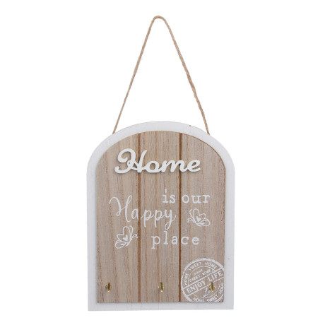 Ключница открытого типа, 3 крючка, 14,5x19x2,5см, МДФ, металл, 2 дизайна