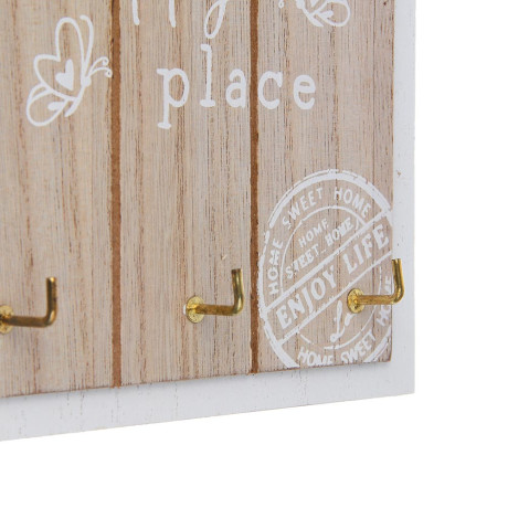 Ключница открытого типа, 3 крючка, 14,5x19x2,5см, МДФ, металл, 2 дизайна