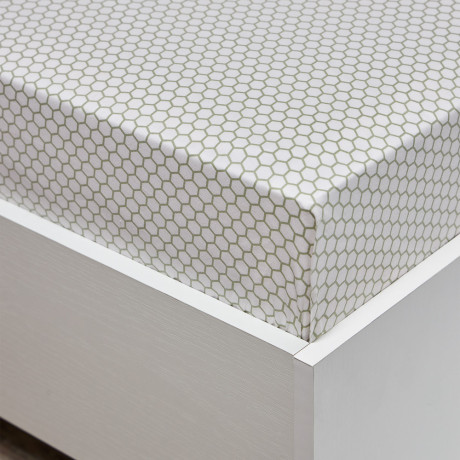 PROVANCE Эвкалипт Простыня на резинке 200х200х20см, 100% хлопок, поплин, зеленый