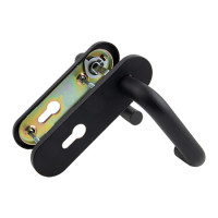 Ручки на планке Apecs HP-72.1303-BL (черный, квадрат 9мм) д/противопожар. замка 2000-ZN   \24