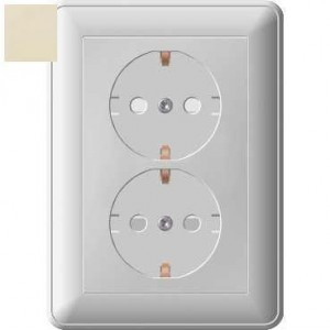 Systeme Electric W59 роз. СУ 2 мест. 16А слон. к. (пл.осн., земля, штор.) РС16-255-28 (12!)