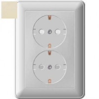 Systeme Electric W59 роз. СУ 2 мест. 16А слон. к. (пл.осн., земля, штор.) РС16-255-28 (12!)