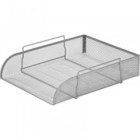 Лоток д/бумаг Attache горизонт., металл. сетка, выс.83мм, (серебро) 383299
