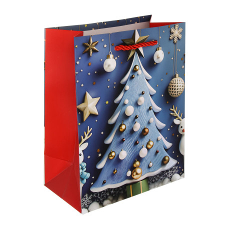 Пакет подарочный тм СНОУ БУМ 18x23x10см, бумага, 4 дизайна, арт.4