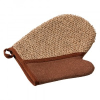 Мочалка из рами, варежка с хлопком, 18х21 см Банные штучки