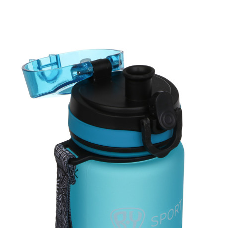 Бутылка спортивная для воды с поильником тм BY SPORT, 600мл, 23x6см, PC, силикон, 4 цвета