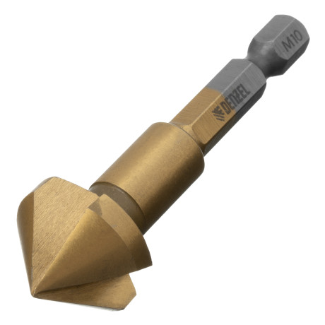 Набор зенковок, HSS, M3-M10, 6 шт, металл. кейс // Denzel