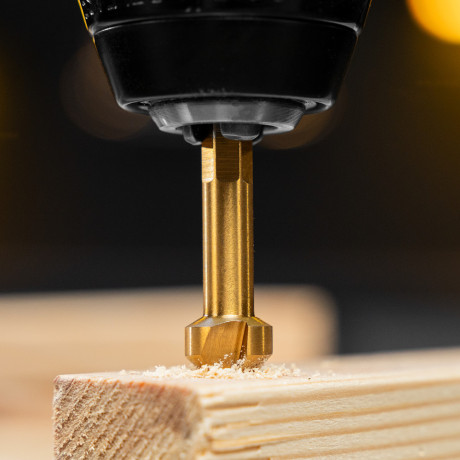 Набор зенковок, HSS, M3-M10, 6 шт, металл. кейс // Denzel