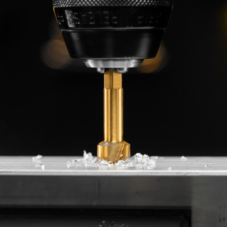 Набор зенковок, HSS, M3-M10, 6 шт, металл. кейс // Denzel