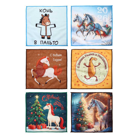 PROVANCE Щелкунчик Салфетка символ года, 30х30см, 100% полиэстер, 6 дизайнов