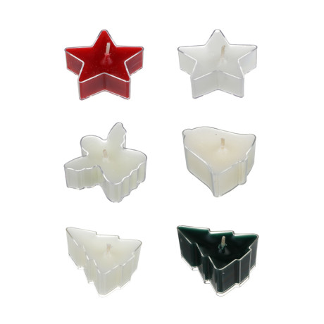 Свеча чайная тм LADECOR 5х4,5х2 см, парафин, воск, пластик, 6 видов