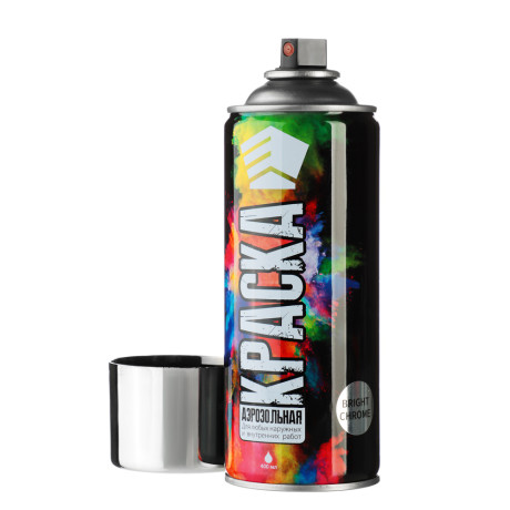 ЕРМАК Краска аэрозоль 400мл, хром (9004/CS)