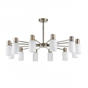 LUMION 8100/12C COMFI LN25 бронза/бел. мет./стекло люстра Е14 12x40W 220V MAVE