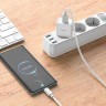 hoco. Комплект зарядное устройство с кабелем модель C106A, USB-A 10.5W, каб Type-C 1м, цвет: белый