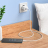 hoco. Комплект зарядное устройство с кабелем модель C106A, USB-A 10.5W, каб Type-C 1м, цвет: белый