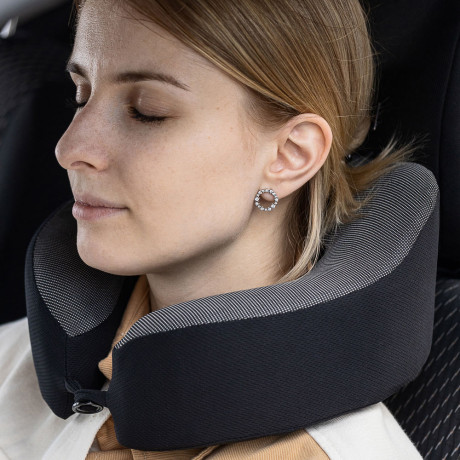 ЕРМАК Подушка для путешествий, u-образная, черная