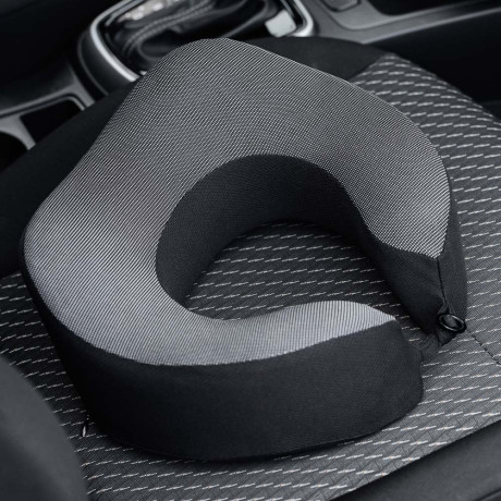 ЕРМАК Подушка для путешествий, u-образная, черная