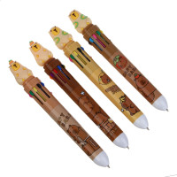 Ручка шариковая 10-цветная, с фигуркой &quot;Капибара&quot;, 4 дизайна