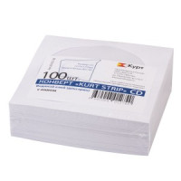 Конверты для CD/DVD с окном, комплект 100 шт., бумажн. клей декстрин, 125х125мм, 201070.100  512629