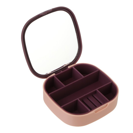 Шкатулка для украшений, 10x10x3 см, пластик, 2 цвета