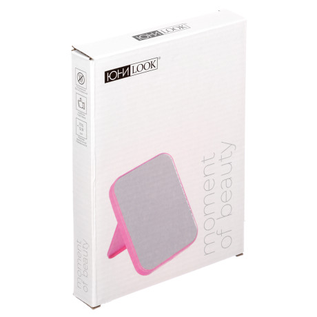 ЮНИLOOK Зеркало настольное, пластик, стекло, 13х18см, 4 цвета, ЗН19-1