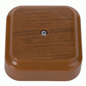 Bylectrica коробка распр. ОУ под кабель-канал с клем. колод. (65*65*25 мм), (КМ-271 дуб темный)