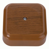 Bylectrica коробка распр. ОУ под кабель-канал с клем. колод. (65*65*25 мм), (КМ-271 дуб темный)