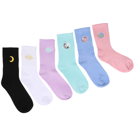 GALANTE Носки женские, р.23-25, 85% хлопок, 10% полиэстер, 5% спандекс, 6 диз, НВ22-23