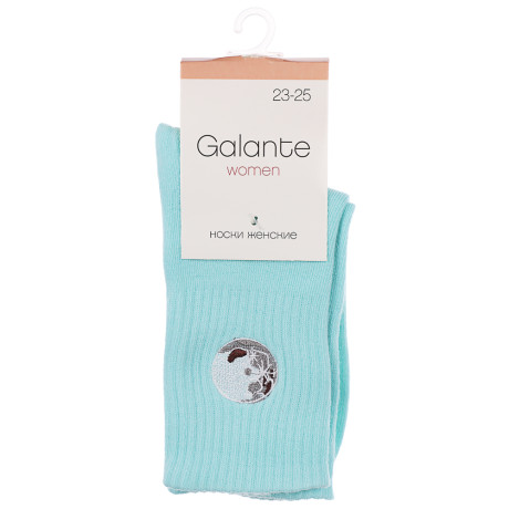 GALANTE Носки женские, р.23-25, 85% хлопок, 10% полиэстер, 5% спандекс, 6 диз, НВ22-23