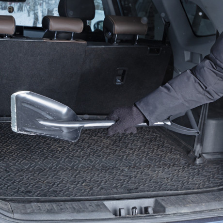 Лопата для уборки снега, полипропилен, 210х260х700 мм, Сибртех