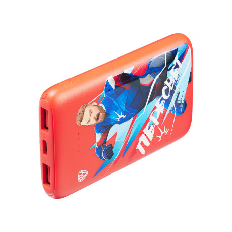 BY Аккумулятор мобильный, 5000 мАч, 2xUSB-A, 1xUSB-C,1xMicro-USB, QC+PD, 5А, Герои, ПЕРЕСВЕТ