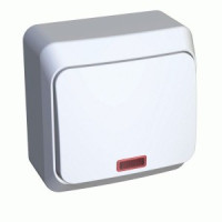 Systeme Electric Этюд выкл. ОУ 1 кл. бел. (пл.осн., инд.) BA10-005B (25!)