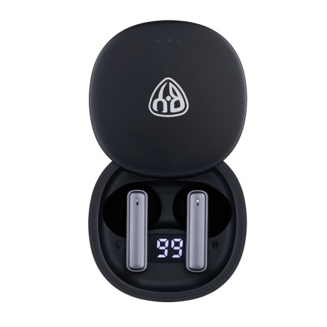 BY Наушники беспроводные TWS Rekme, индикатор заряда, вкладыши, 30/250 мАч, BT5.3, черный