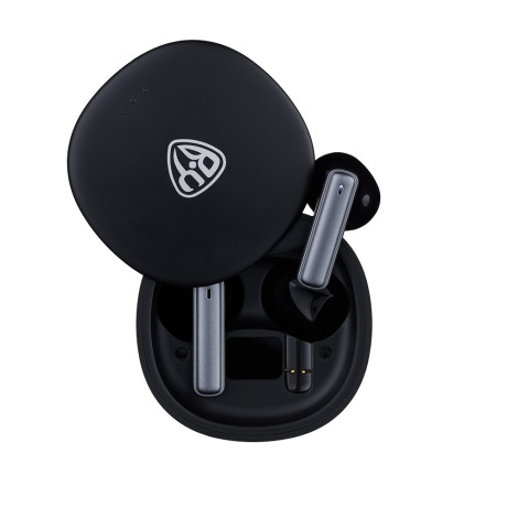 BY Наушники беспроводные TWS Rekme, индикатор заряда, вкладыши, 30/250 мАч, BT5.3, черный