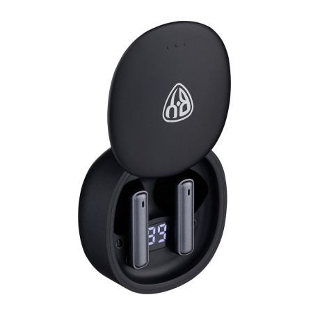 BY Наушники беспроводные TWS Rekme, индикатор заряда, вкладыши, 30/250 мАч, BT5.3, черный