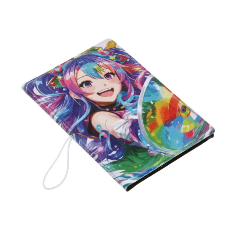 ЮL Визитница-картхолдер на 10 карт, с удерживающей резинкой, ПВХ, 10,4х7см, 6 дизайнов