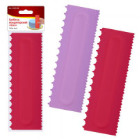 Шпатель кондитерский Крем 22,4x7,3x1см 2 дизайна (кратность 3шт!!!)пластик VL80-346 Мультидом