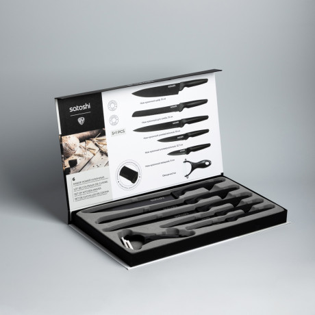 SATOSHI Марсан Набор ножей кухонных 6пр, в магнитной коробке