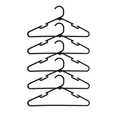 Вешалки для одежды тм VETTA, 5шт, пластик, 39,5х20,5х0,3см, пластик, цвет черный