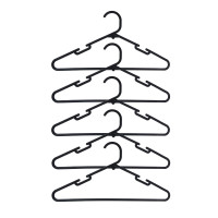 Вешалки для одежды тм VETTA, 5шт, пластик, 39,5х20,5х0,3см, пластик, цвет черный