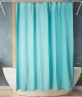 Штора для ванной 180x180см, полиэстер, ELITE, бирюзовый, 547/Еврогарант