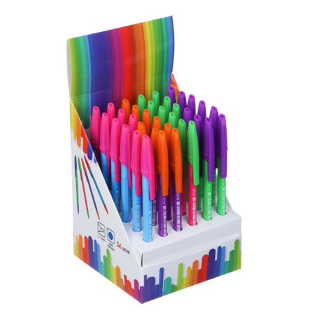 Ручка шариковая ClipStudio синяя, наконечник 0,7 мм, четыре цвета корпуса