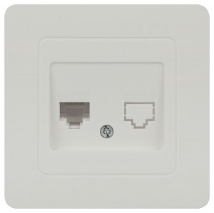 Intro Style роз. СУ информационная RJ45, белый 7-303-01 60649