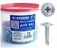 Саморез с прессшайбой со сверлом 4,2*14 (700 шт EC) ведро НАКРЕПКО 401001