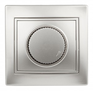 ЭРА Intro Plano диммер СУ мест. (600Вт) алюминий 1-401-03 53925