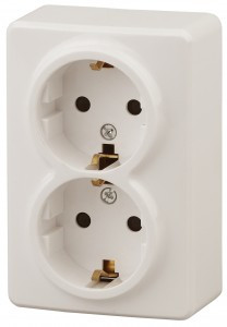 ЭРА Эксперт роз. ОУ 2 мест. 16А, земля, шт. сл.кость, 11-2206-02, Б0020695