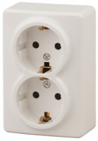 ЭРА Эксперт роз. ОУ 2 мест. 16А, земля, шт. сл.кость, 11-2206-02, Б0020695