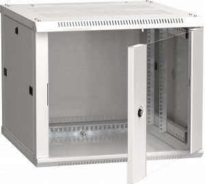 ITK шкаф (корпус) метал. LINEA W 9U 600x600х500мм, настенный, дверь стекло LWR3-09U66-GF